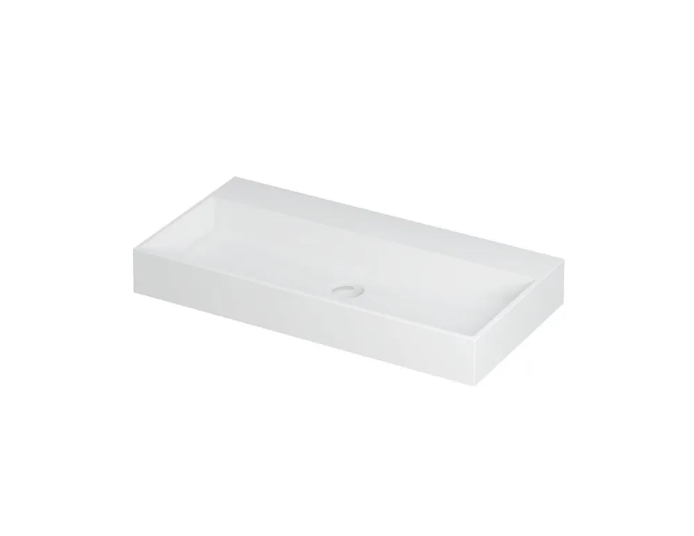 Nieuw Elegante wastafel in porselein met clickplug en verdekt overloop systeem