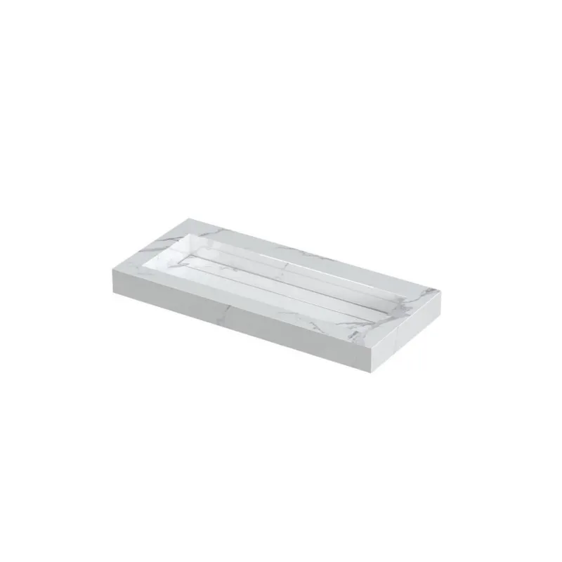Keramische spoelbak met schuine gootsteen, afvoer met kleurmatch | 100x45x9cm Speciale Aanbieding