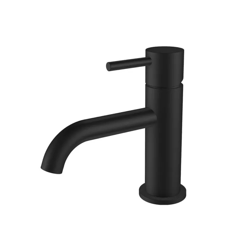 Superprijs Regn lage wastafelmengkraan met coldstart Gun metal black