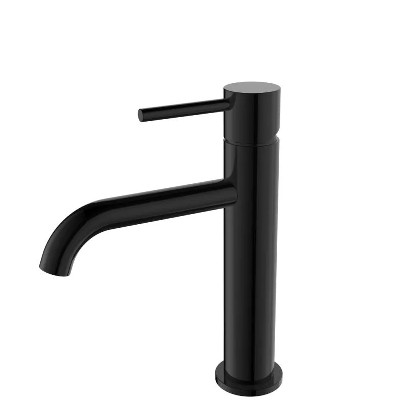 Regn wastafelkraan L met coldstart Gun metal black Beperkte Voorraad