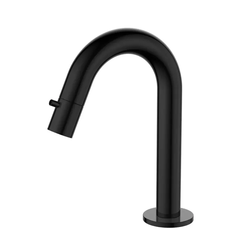 Regn fonteinkraan met gebogen uitloop Gun metal black Rechtstreeks Van De Fabrikant