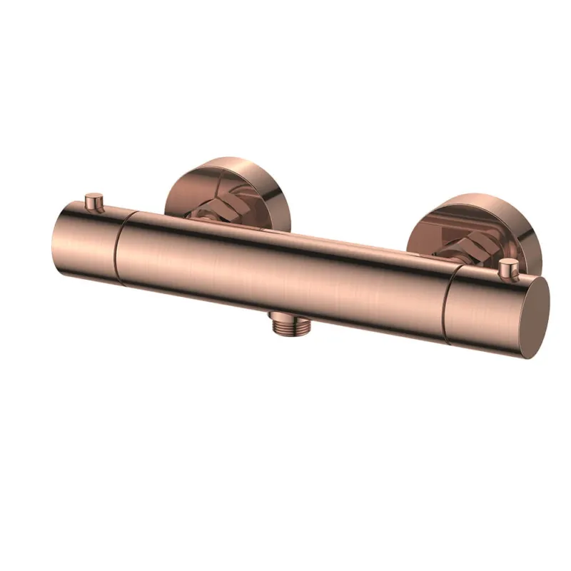 Snelle Levering Regn thermostatische douchemengkraan Geborsteld koper