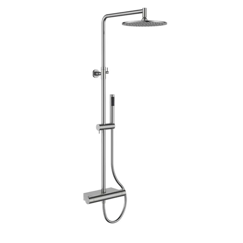 Regn thermostatische regendouche met planchet Geborsteld nikkel Voordeelprijs