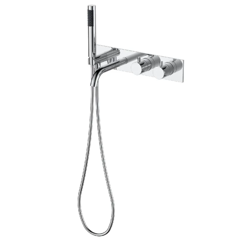 Regn complete thermostatische badinbouwset Chroom Direct Verzonden