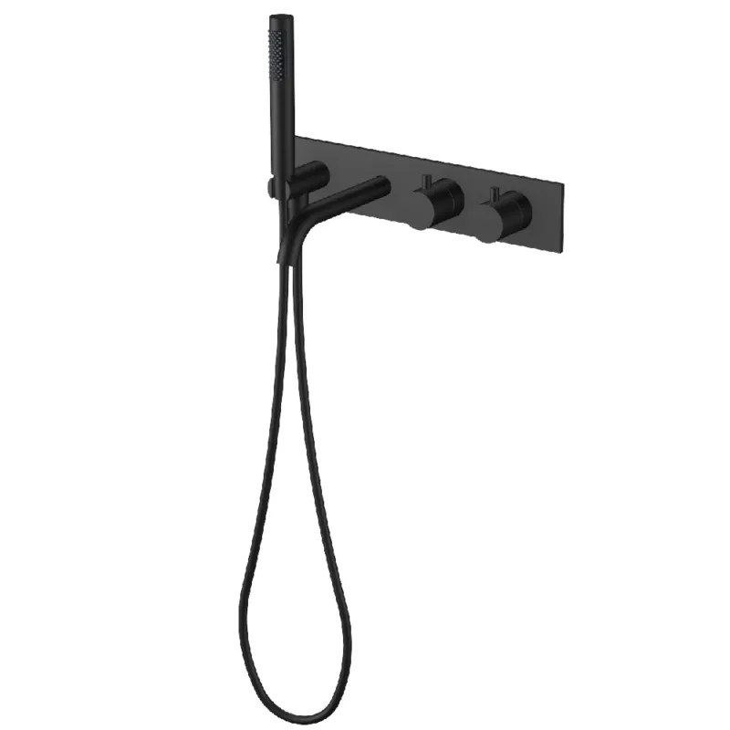 Meest Verkocht Regn complete thermostatische badinbouwset Gun metal black