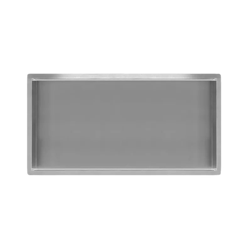 Regn inbouwnis 30x60cm Geborsteld nikkel Betrouwbaar
