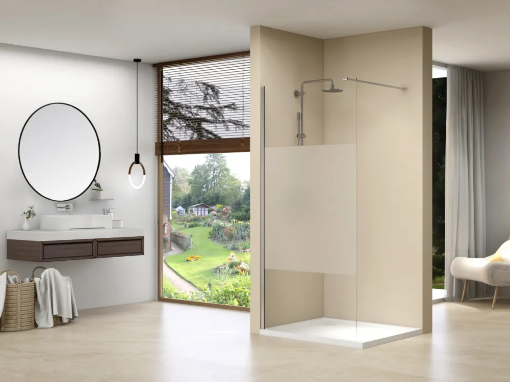 Van Rijn Products ST01MGS inloopdouche met satijnband 120cm chroom Aanbieding
