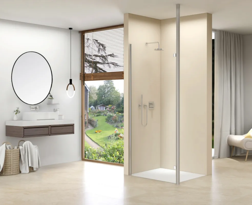 Van Rijn Products ST01INL inloopdouche 65,8cm met RVS staander Direct Verzonden