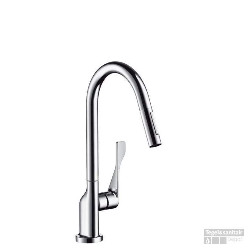 Gereduceerde Prijs Axor Citterio Keukenkraan Met Vuistdouche En Ergonomische Greep Chroom