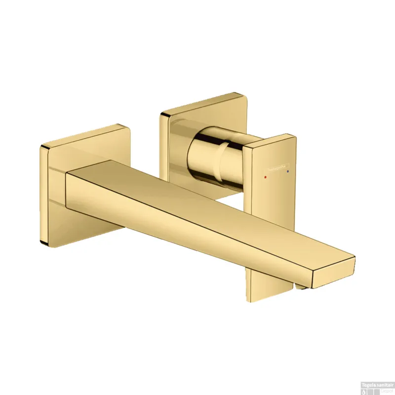 Dagaanbieding Wastafelmengkraan Metropol HansGrohe Afdekset Uitloop 22.5 cm en Afvoerplug Gepolijst Goud