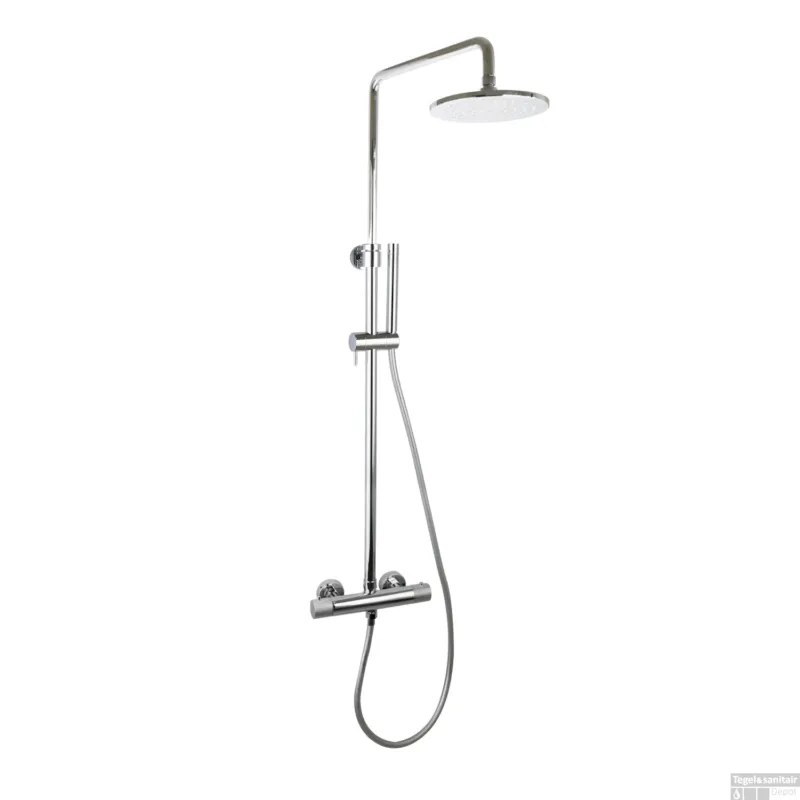 Veilige Betaling Doucheset Sanilux Rubb Opbouw Thermostatisch Rond Chroom