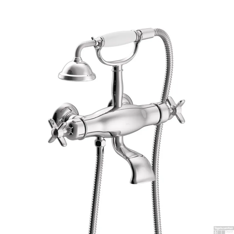 Op = Op Thermostaat Bad/Douche Tres Clasic Incl Handdouche op Houder Chroom