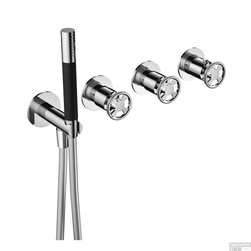 Thermostatische Douche/Badkraan Hotbath Cobber @Work Inbouw Met 2 Stopkranen En Handdouche Chroom Laatste Kans