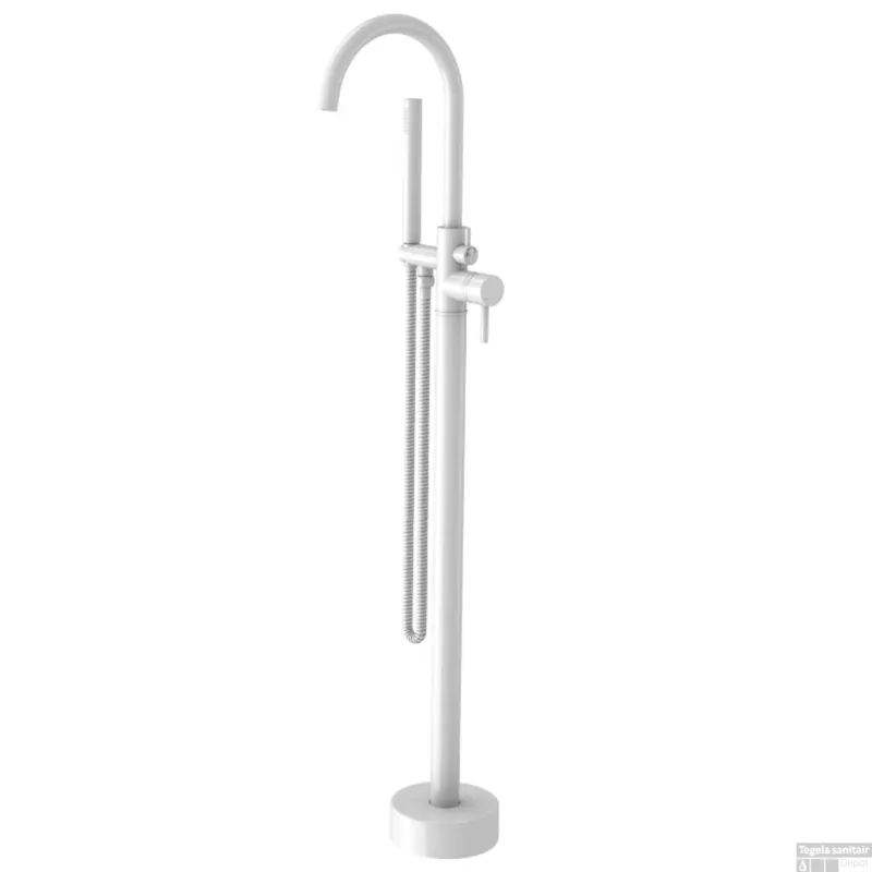 Populair Best-Design "White" Vrijstaande Badkraan Hoogte 119 cm Mat Wit