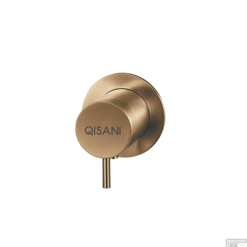 Veilige Betaling Inbouwkraan Qisani Flow Thermostatisch 1-weg Rond Geborsteld Goud
