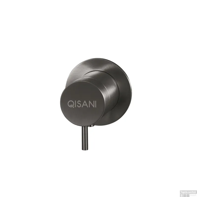 Beperkt Aanbod Inbouwkraan Qisani Flow Thermostatisch 1-weg Rond Geborsteld Gun Metal