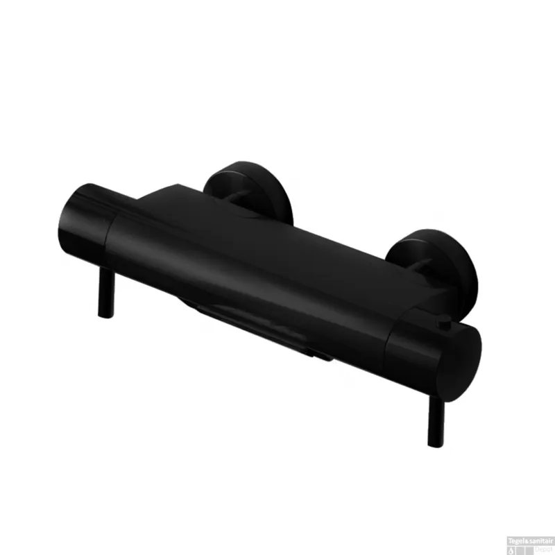 Populair Badkraan Hotbath Cobber Thermostaat Waterval Uitloop Mat Zwart