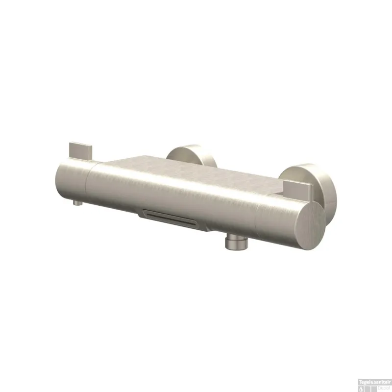 Badthermostaatkraan IVY Pact Opbouw Omstel Met Cascade Uitloop Met Omstel Cooltouch Geborsteld Nickel PVD Koop Vandaag