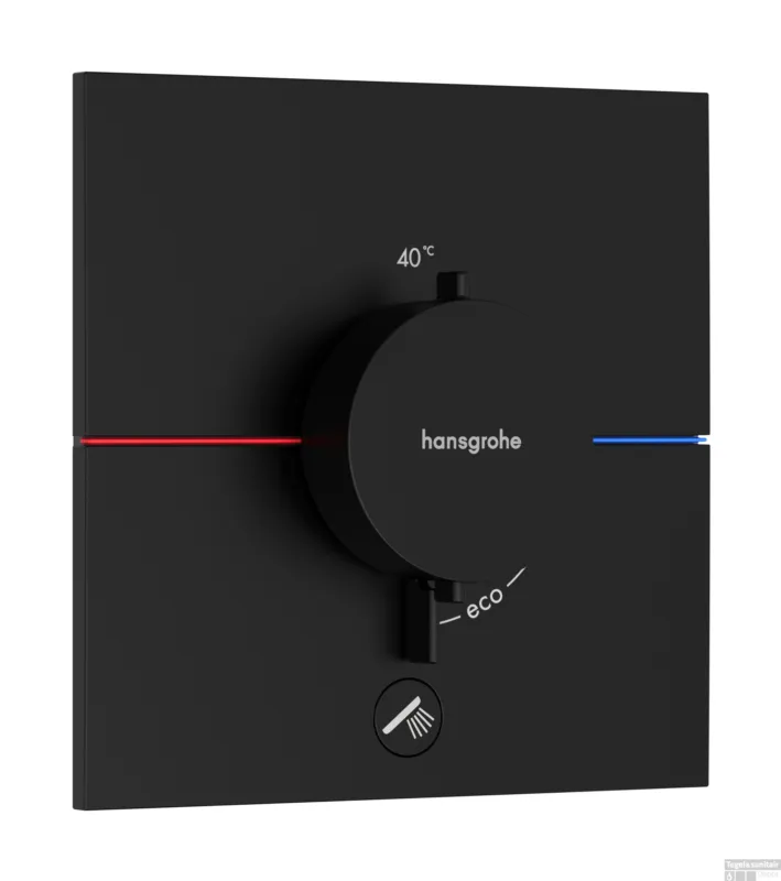 Aanbieding Hansgrohe ShowerSelect Comfort E thermostaat inbouw voor 1 functie en extra uitgang, mat zwart