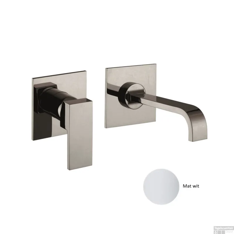 Hete Deal Inbouw Wastafelmengkraan Sanimex Giulini Eenhendel 25.5cm Inclusief Inbouwdelen Mat Wit