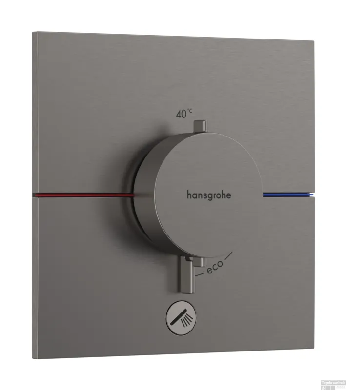 Merkproduct Hansgrohe ShowerSelect Comfort E thermostaat inbouw voor 1 functie en extra uitgang, Brushed Black Chrome
