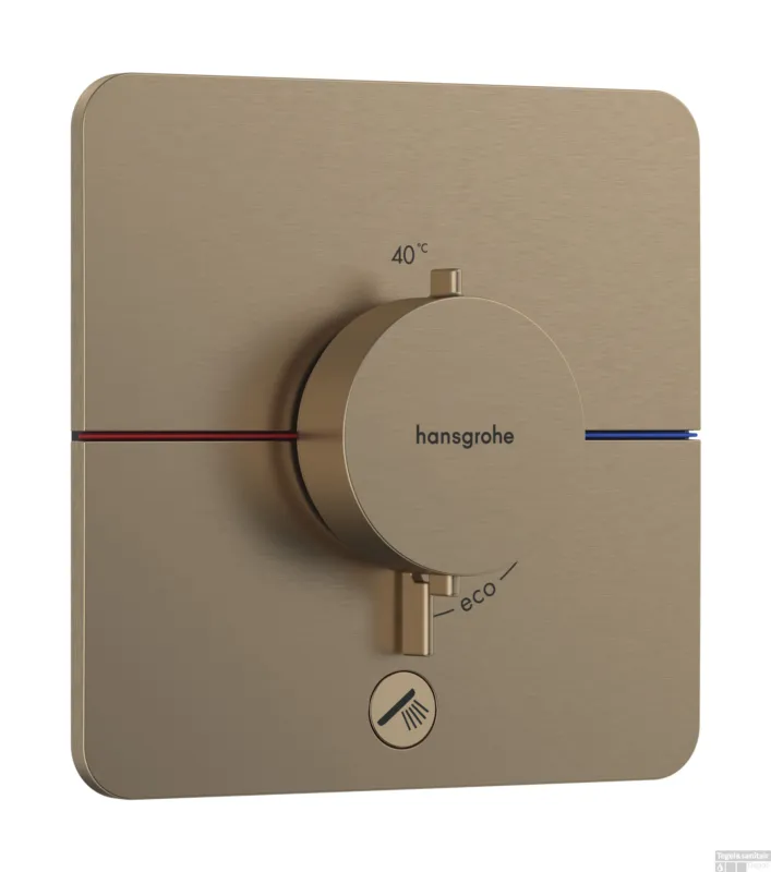 Hansgrohe ShowerSelect Comfort Q thermsotaat inbouw voor 1 functie en extra uitgang, Brushed Bronze Superprijs