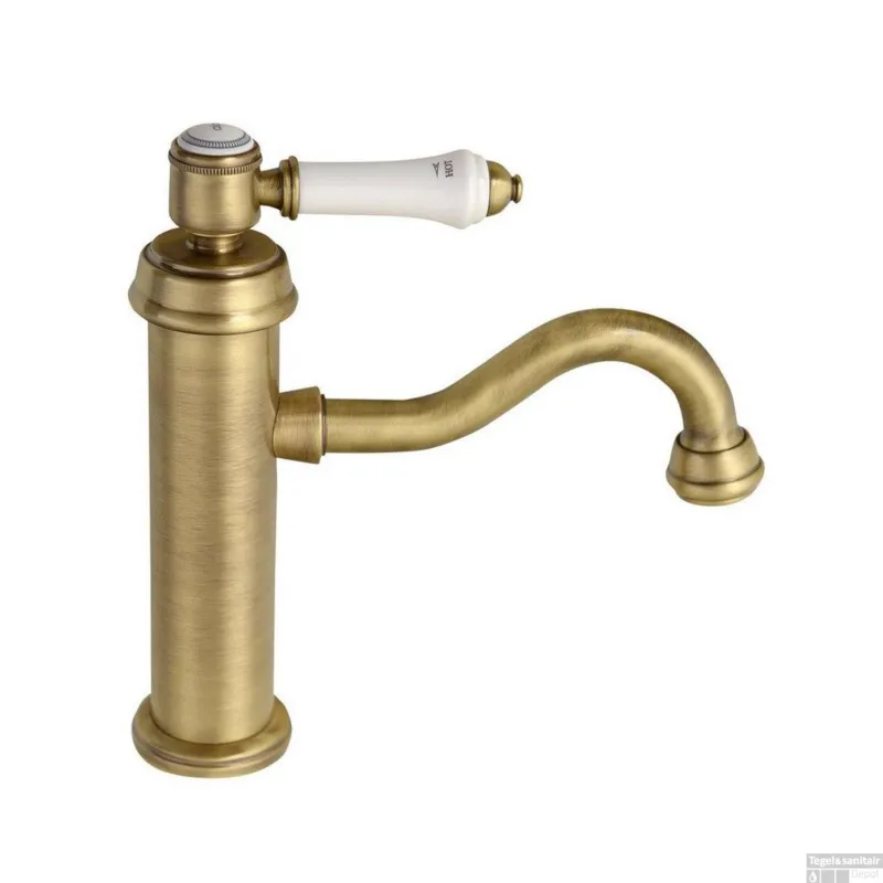 Wastafelmengkraan Sapho Vienna 1-hendel Gebogen 21.8 cm Brons (incl. pop-up waste) Weekendaanbieding