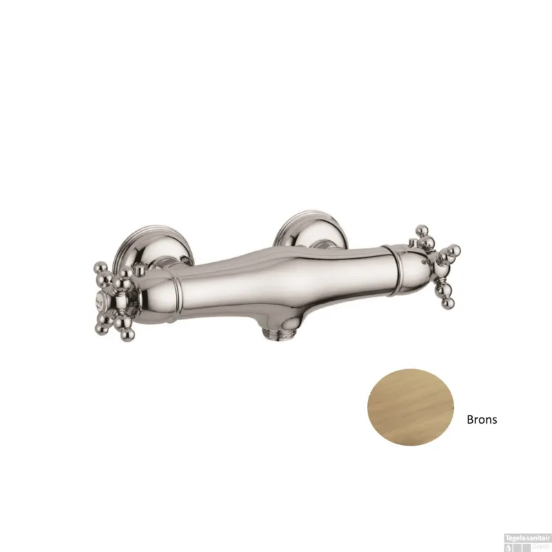 Veilige Betaling Douchekraan Opbouw Sanimex Giulini Thermostatisch Kruisgreep HoH 15cm Brons