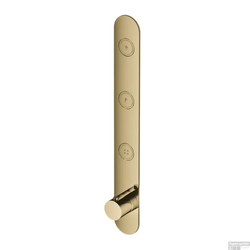 Douchethermostaat Hotbath Cobber Inbouw 3 Pushbuttons Gepolijst Messing PVD (excl. inbouwdeel) Seizoensaanbieding