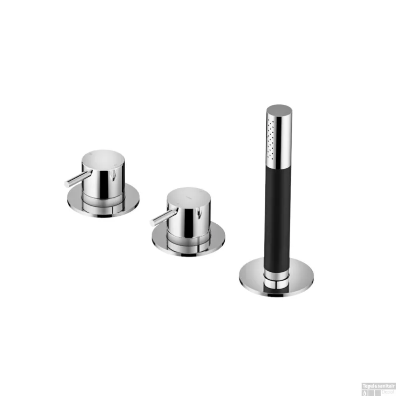 Inbouw Badrandcombinatie Hotbath Cobber Met 2-weg Omstel Chroom (incl. Handdouche) Koopje