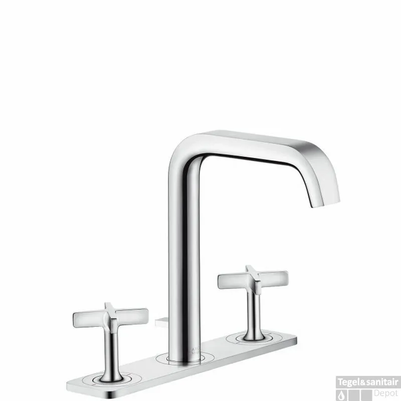 Axor Citterio E 3-gats Wastafelkraan Met Waste Op Plaat Chroom Premium