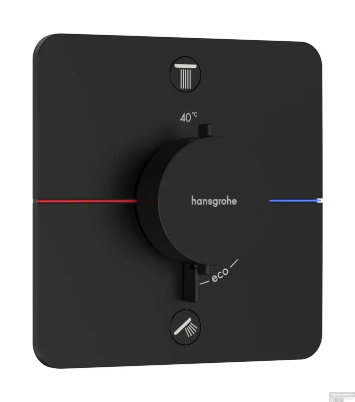 Fabrieksprijs Hansgrohe ShowerSelect Comfort Q thermostaat inbouw voor 2 functies met geïntergreerde zekerheidscombinatie volgens EN1717, mat zwart