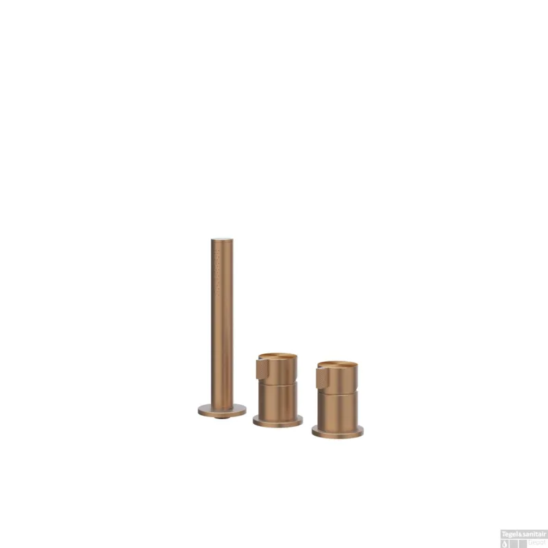 Badrandcombinatie IVY Tribe 3-gats Mengkraan Met Uittrekbare Handdouche Zonder Uitloop RVS316 Geborsteld Mat Koper PVD Hete Deal