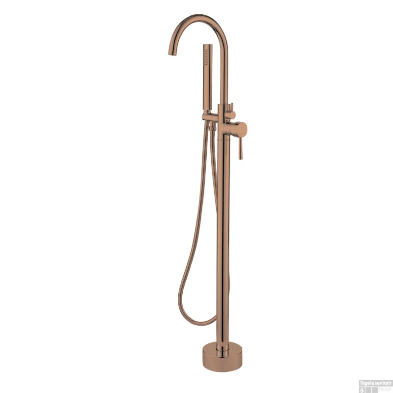 Vrijstaande Badkraan Best Design Dijon Mengkraan Hoogte 119cm Met Voet PVD Glans Brons Favoriet