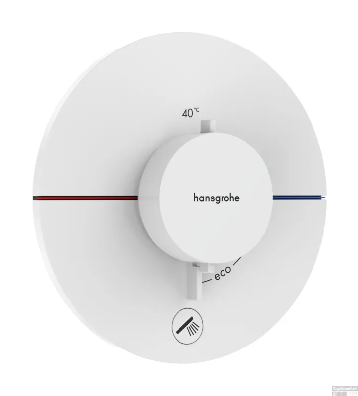 Nieuw Hansgrohe ShowerSelect Comfort S thermostaat inbouw voor 1 functie en extra uitgang, mat wit