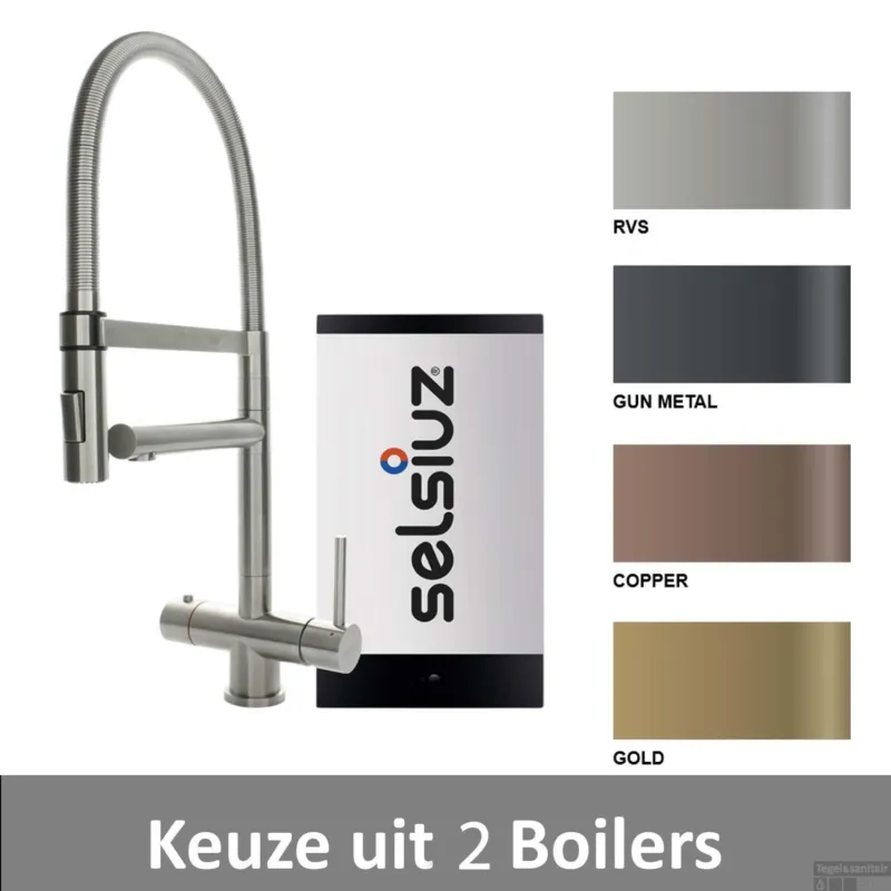Betaalbaar Kokendwaterkraan Selsiuz XL Inclusief Boiler (Keuze uit 2 boilers en 4 kleuren)