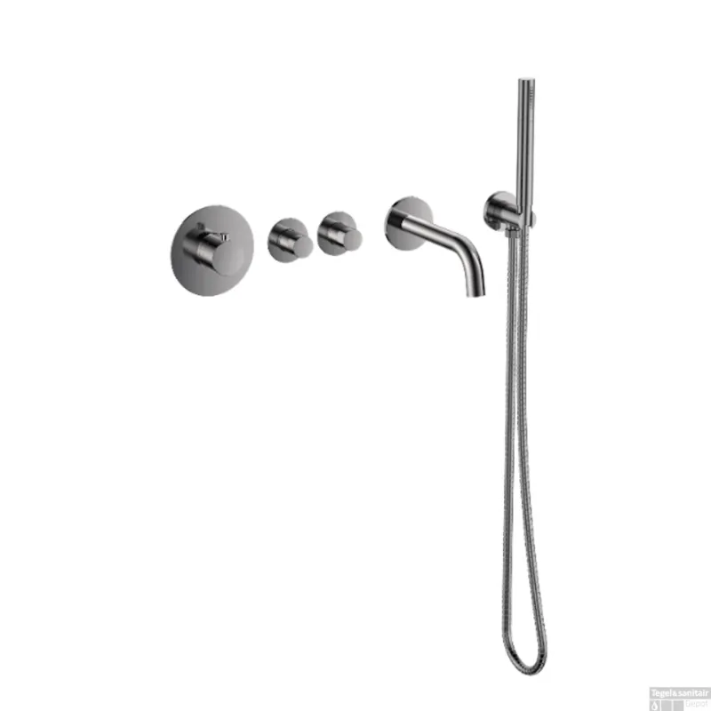 Badset Inbouw Deluxe Sanilux Giles Met Box Thermostaat Gunmetal Aanbieding
