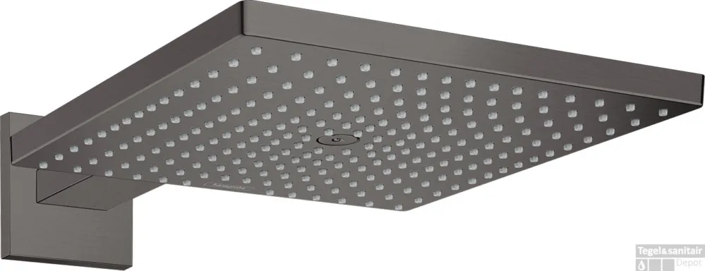 Hansgrohe Raindance E hoofddouche 300 1jet EcoSmart met douche-arm, Brushed Black Chrome Fabrieksprijs