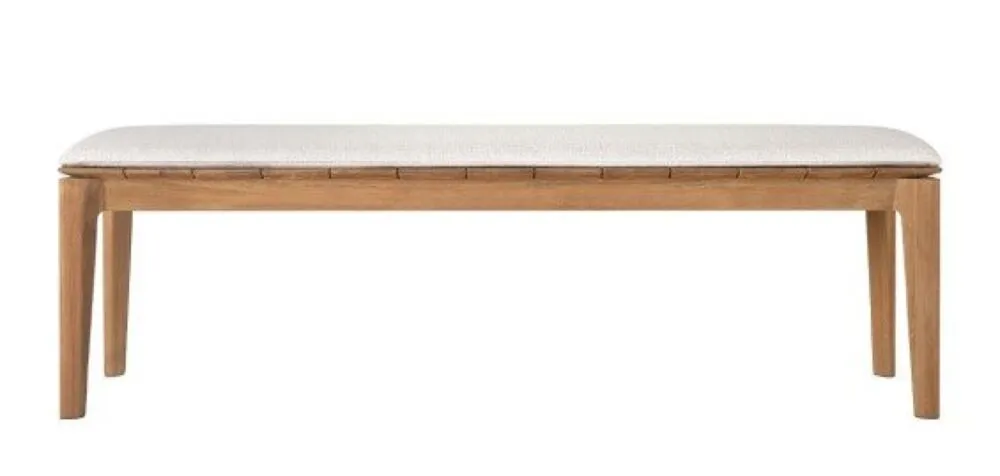 Meest Verkocht Ethnicraft Bok outdoor bank met kussen-162 cm-Off White