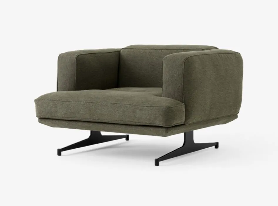 &tradition Inland AV21 fauteuil-Clay 0014-Poten zwart Weekendaanbieding