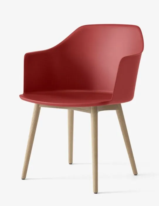 Gratis Retour &Tradition Rely HW76 eetkamerstoel - Eiken onderstel-Vermilion Red
