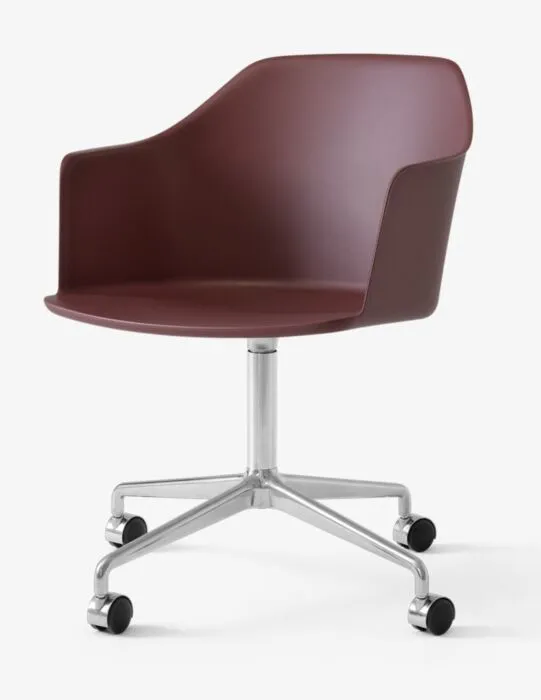 Betaalbaar &Tradition Rely HW48-Red Brown-Polished aluminium