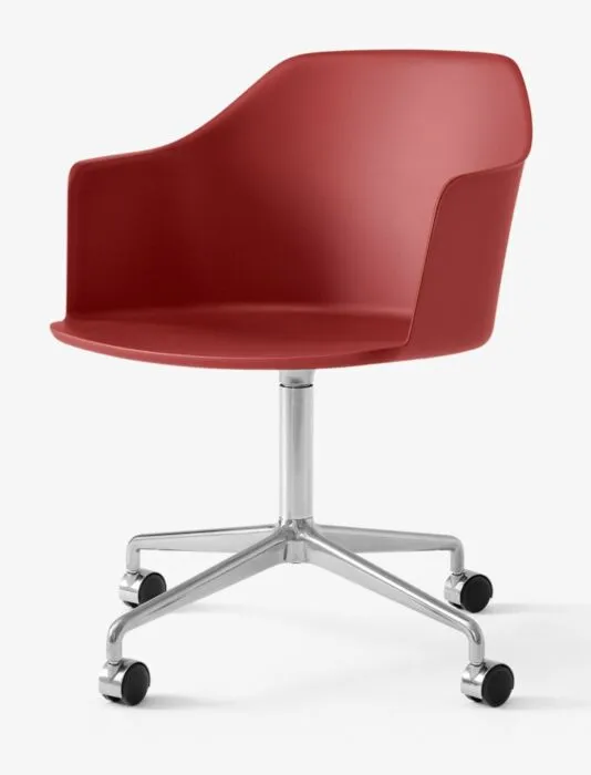 &Tradition Rely HW48-Vermilion Red-Polished aluminium Laatste Versie