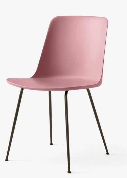 &tradition Rely HW6 stoel zwart onderstel-Soft Pink Tijdelijk Beschikbaar