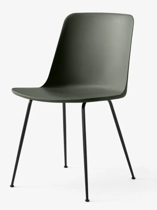 Hoge Kwaliteit &tradition Rely HW6 stoel zwart onderstel-Bronze green