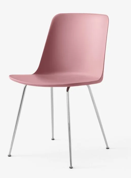Direct Beschikbaar &tradition Rely HW6 stoel chroom onderstel-Soft Pink
