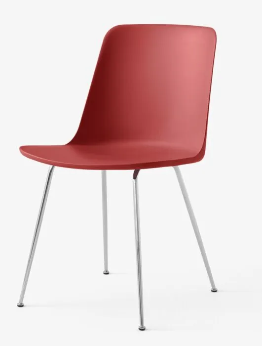 Populair &tradition Rely HW6 stoel chroom onderstel-Vermilion Red