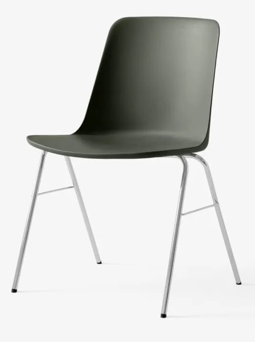 Premium &tradition Rely HW26 stoel chroom onderstel-Bronze green