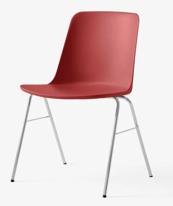 &tradition Rely HW26 stoel chroom onderstel-Vermilion Red Merkproduct
