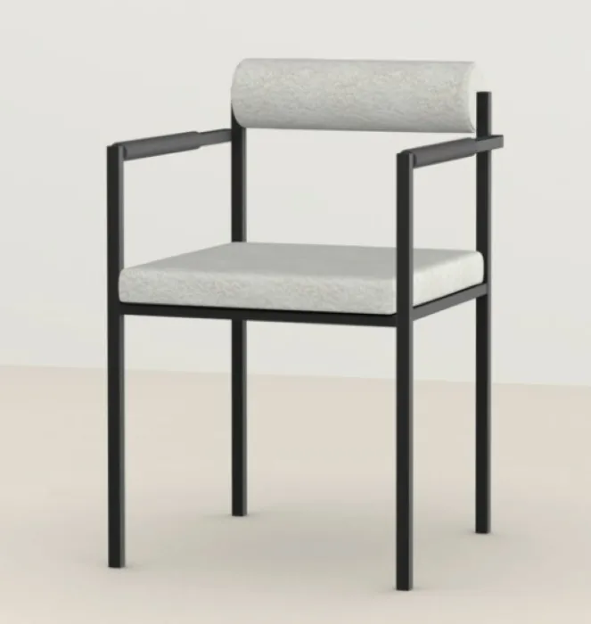 Studio Henk Bolster zwart frame eetkamerstoel - met armleuningen-Bear 200 Hoge Kwaliteit